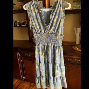 Max Studio V-neck Floral Midi Dress